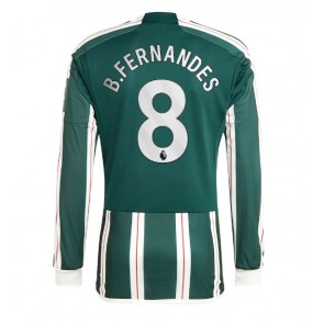 Manchester United Bruno Fernandes #8 Koszulka Wyjazdowych 2023-24 Długi Rękaw